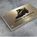 Skid Steer Construction Equipment Operator Gold Business Card<br><div class="desc">Professional Construction Equipment Operator Gold Business Card.</div>