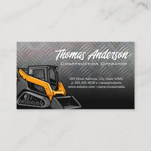 Skid Steer Construction Vehicle Business Card