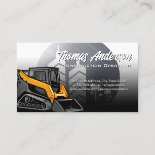 Skid Steer Construction Vehicle Properties Business Card