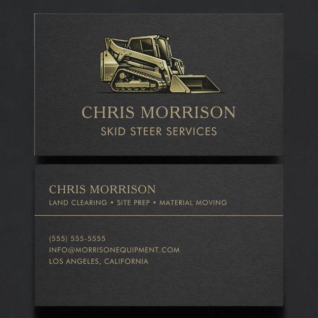 Skid Steer Contractor Services Business Card (Creator Uploaded)