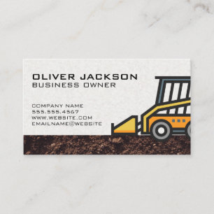 Skid Steer Loader Bulldozer Dirt Business Card