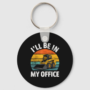 Skid Steer Operator Construction Heavy Equipment J Key Ring