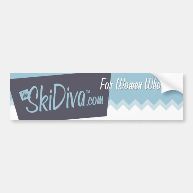 SkiDiva Bumper Sticker (Front)