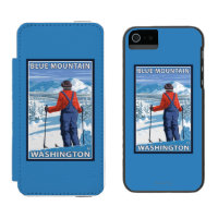 Skier Admiring - Blue Mountain, Washington