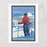 Skier Admiring - Blue Mountain, Washington