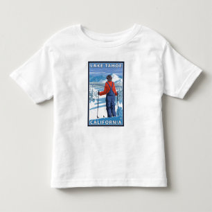 Skier Admiring - Lake Tahoe, California Toddler T-Shirt