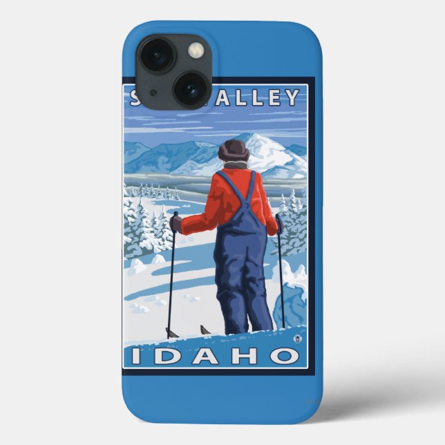 Skier Admiring - Sun Valley, Idaho Case-Mate iPhone Case (Back)