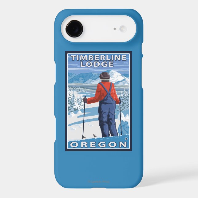 Skier Admiring - Timberline Lodge, Oregon Case-Mate iPhone Case (Back)