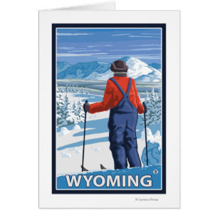 Skier AdmiringWyoming