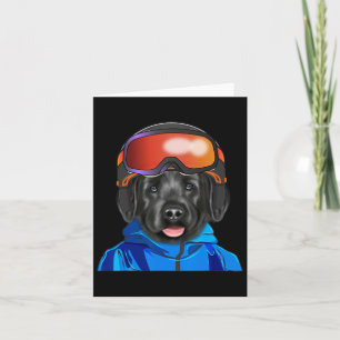 Skier Black Russian Terrier Snowboarding Dog For M Card