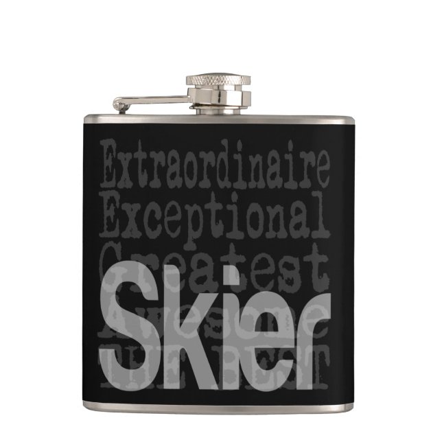 Skier Extraordinaire Hip Flask (Front)