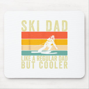Skier Father Skiing Design Father Day For Ski Dad Mouse Pad