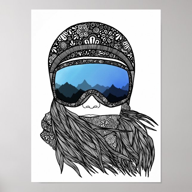 Skier girl print (Front)