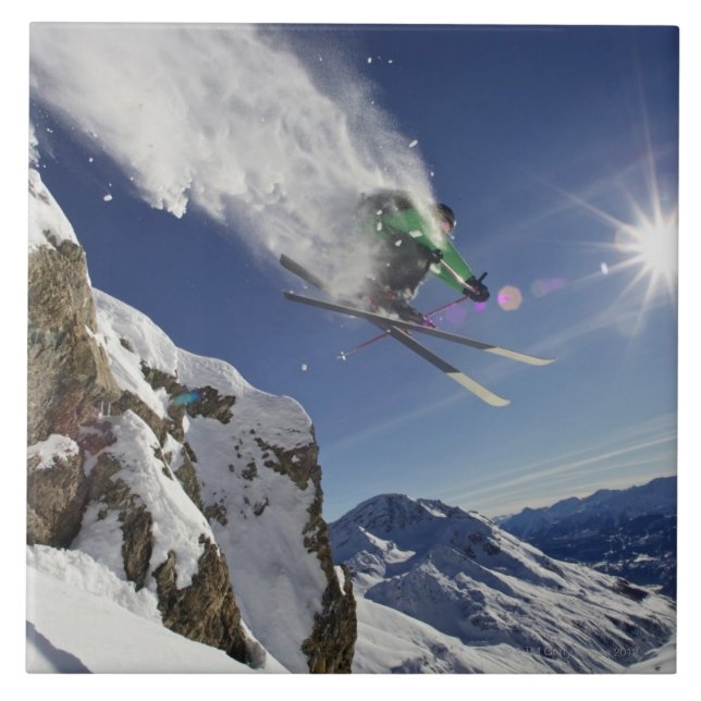 Skier in Midair Tile (Front)