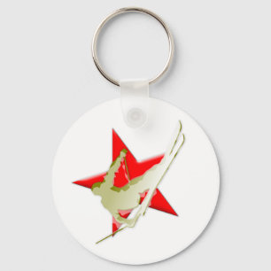 Skier Key Ring
