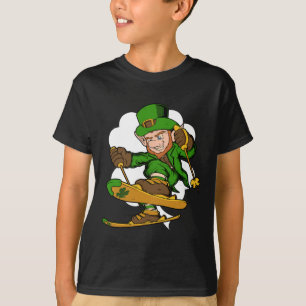 Skier Leprechaun St. Patrick's Day Skiing  T-Shirt