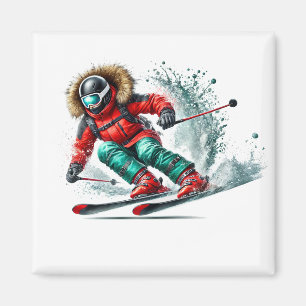Skier Magnet