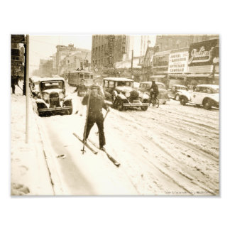 Skier on K Street Print