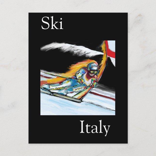 SKIER POSTCARD (Front)