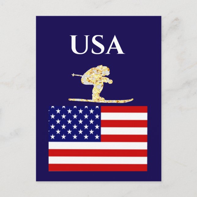 SKIER POSTCARD (Front)