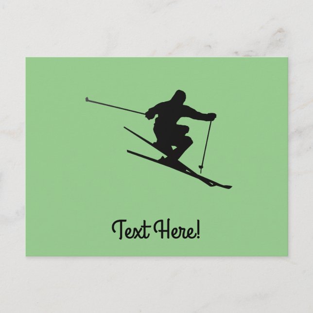 Skier Postcard (Front)