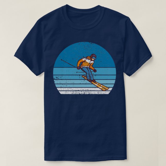 Skier Retro T-Shirt (Design Front)
