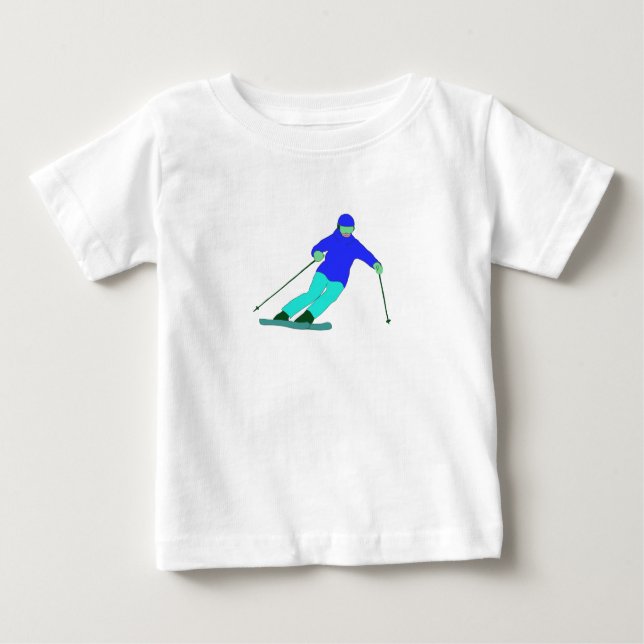 Skier Snow Skiing  Baby T-Shirt (Front)