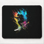 Skier splash art freestyle skiing skiing retro ski mouse pad<br><div class="desc">Skier splash art freestyle skiing skiing retro ski</div>