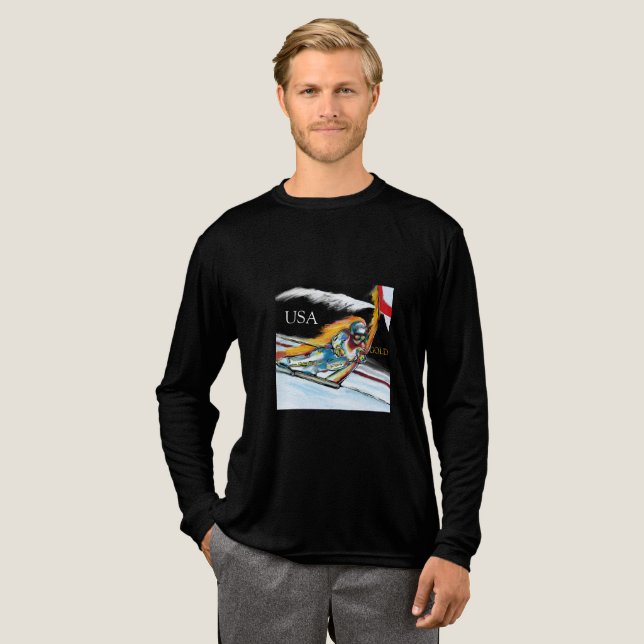 SKIER Tri-Blend SHIRT (Full Front)
