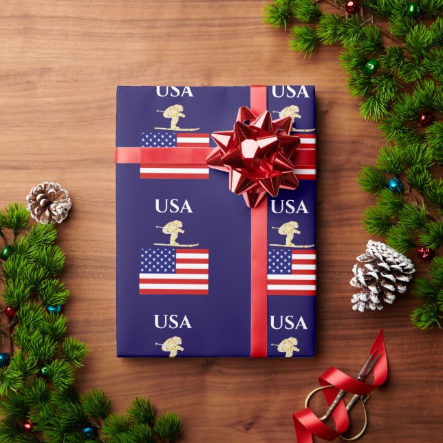 SKIER WRAPPING PAPER (Holiday Gift)