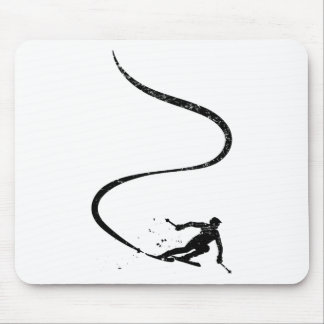 Skiers Downhill Mountains Ski Sport Ski Skiing Gif Mouse Pad