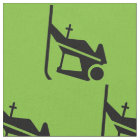 Skiers on green