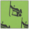 Skiers on green