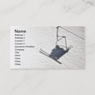 Skiers shadow business card