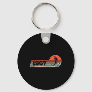 Skiers Skier Vintage Born 1967 Birthday Skiing Ski Key Ring