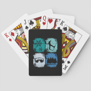 Skiers Skiing Winter Sports Playing Cards