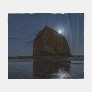 Skies Above Haystack Rock | Cannon Beach, Oregon Fleece Blanket