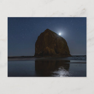 Skies Above Haystack Rock Cannon Beach, Oregon Postcard