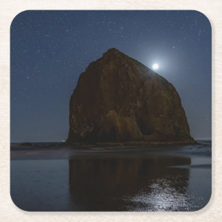 Skies Above Haystack Rock | Cannon Beach, Oregon Square Paper Coaster