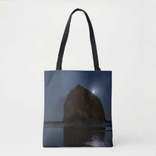 Skies Above Haystack Rock   Cannon Beach, Oregon Tote Bag