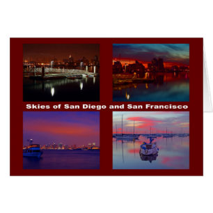 Skies of San Diego and San Francisco Photo Blank