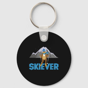 Skiever Cross Country Skiing Winter Sports Biathlo Key Ring