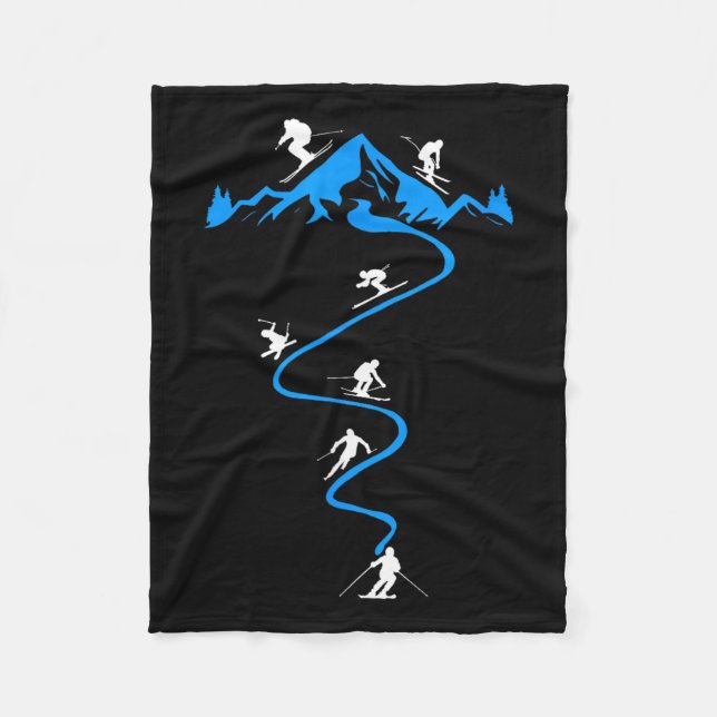 Skifahren Ist Das Leiwandste  Fleece Blanket (Front)