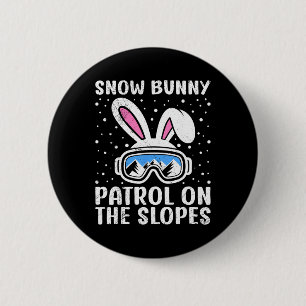 Skifahrer Snow Bunny Patrol On The Slopes Security 6 Cm Round Badge