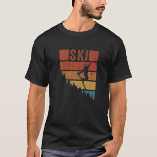 Skiier Skiing Vintage Winter Sport Skiing Ski T-Shirt
