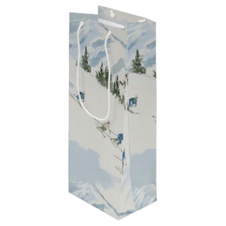 skiiers 1 wine gift bag