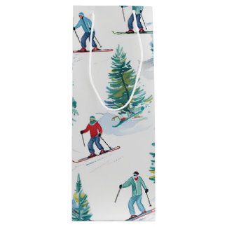 skiiers 3 wine gift bag