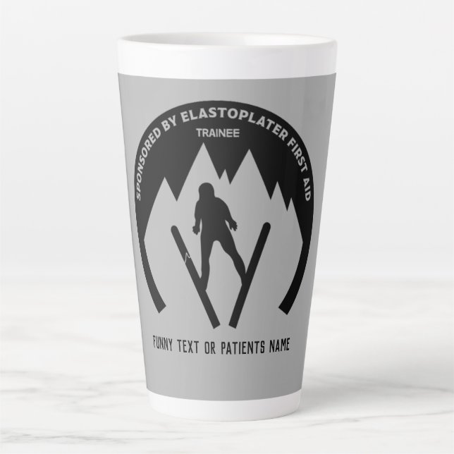 Skiing Accident Get Well Soon  Latte Mug (Front)