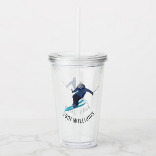 Skiing Acrylic Tumbler