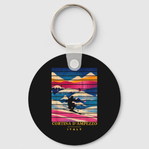 Skiing And Apres Ski - Winter Sports Cortina Dampe Key Ring